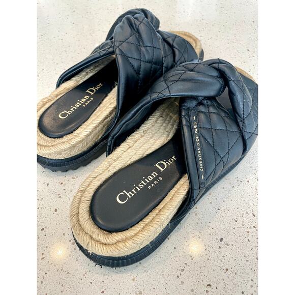 Dior Shoes - Christian Dior D-Twist Cannage Espadrille Platform Sandals | EU 37 (US 6.5–7)